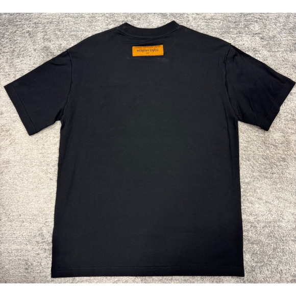 Louis Vuitton LV Stitch Print Embroidery Black White Logo Short Sleeve T-Shirt M - Picture 11 of 16